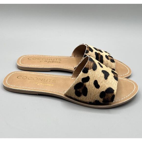 Coconuts by Matisse Shoes - Coconut By Matisse Tiki Slide Sandals Animal Print Natural Calf Hair Size 6 NWOB